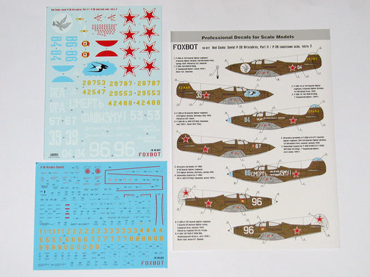 Foxbot FBOT48022 Soviet P-39 Red Snake Pt 2 & Stencils 1:48