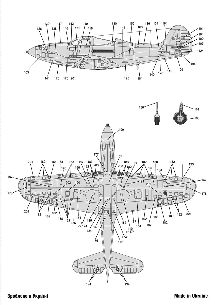 Foxbot FBOT48022 Soviet P-39 Red Snake Pt 2 & Stencils 1:48