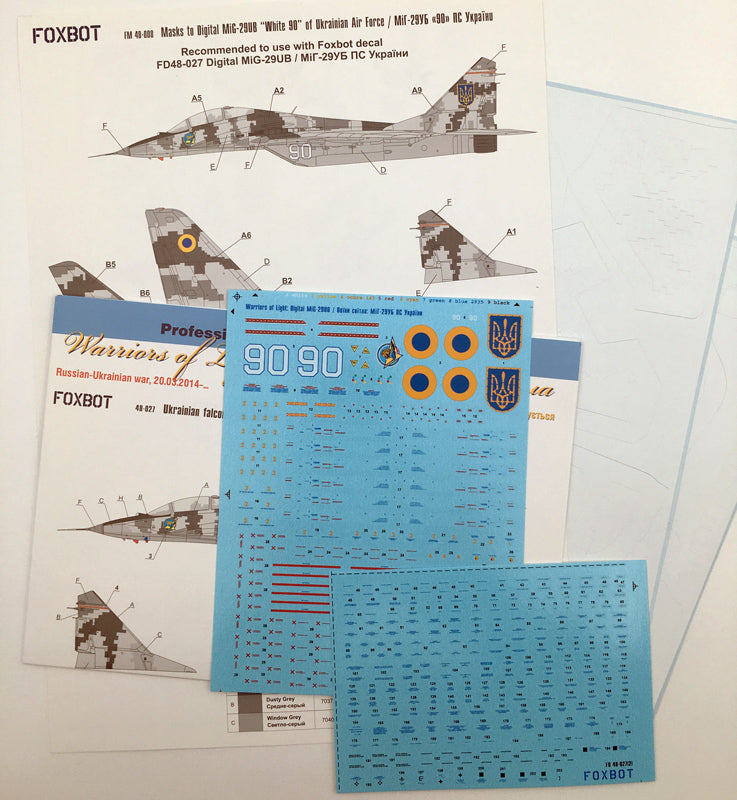 Foxbot FBOT48027A Ukrainian MiG-29UB Digital Camo Decals 1:48