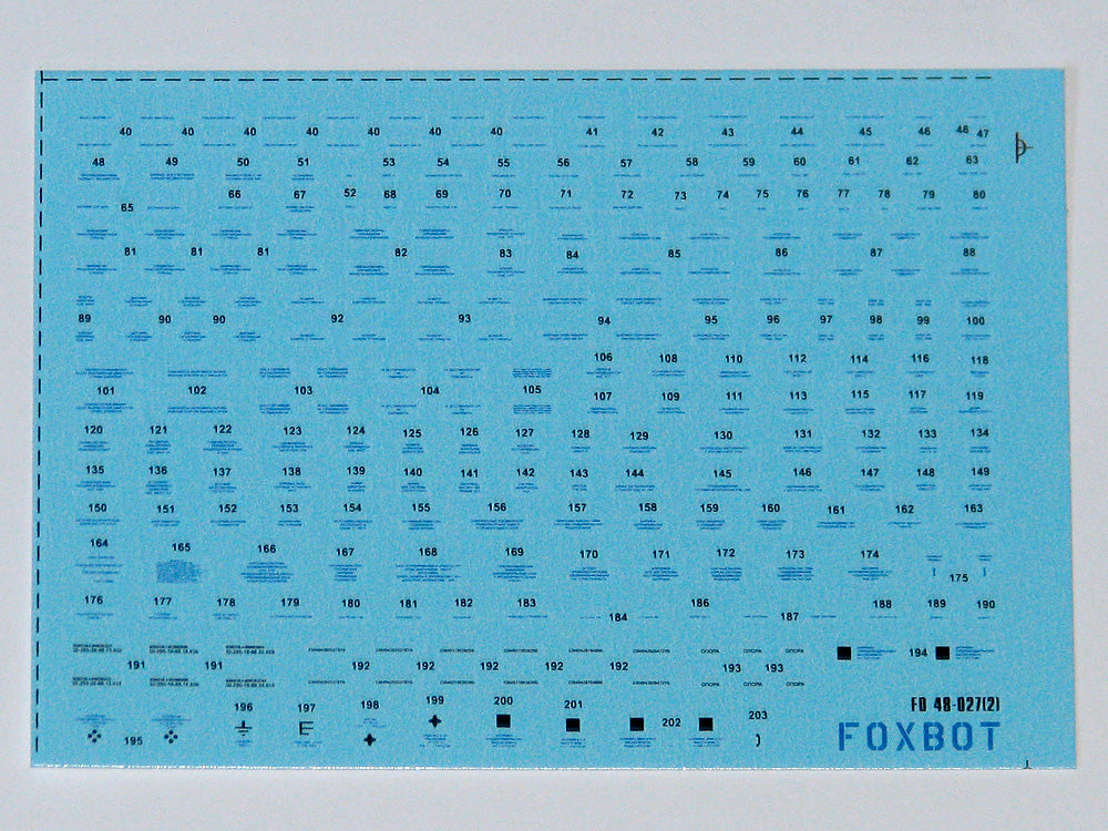 Foxbot Decals FBOT48027 1:48 Pixel Mikoyan MiG-29UB