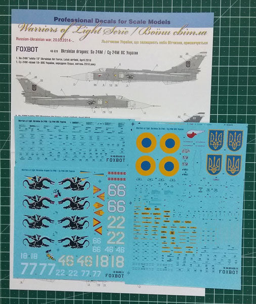 Foxbot Decals FBOT48028 1:48 Ukrainian Dragons: Sukhoi Su-24M
