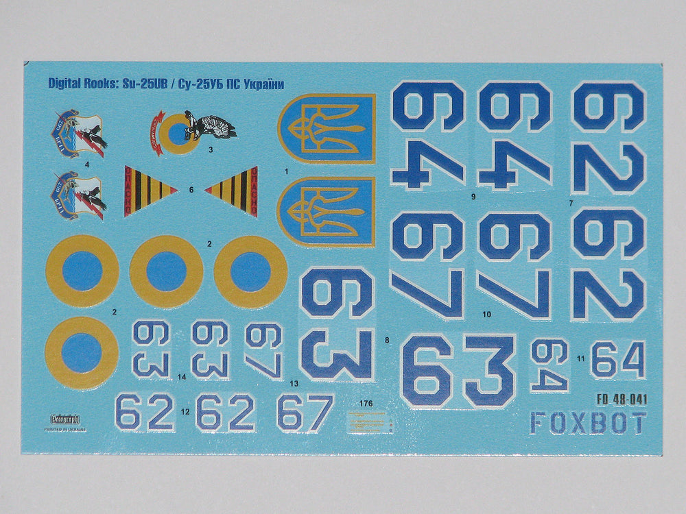 Foxbot Decals FBOT48041 1:48 Digital Rooks: Sukhoi Su-25UB, Ukranian Air Forces