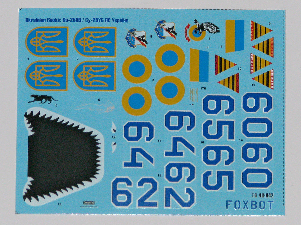 Foxbot Decals FBOT48042 1:48 Ukrainian Rooks: Sukhoi Su-25UB