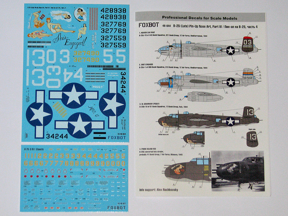 Foxbot Decals FBOT48044 1:48 North-American B-25G/H/J Mitchell
