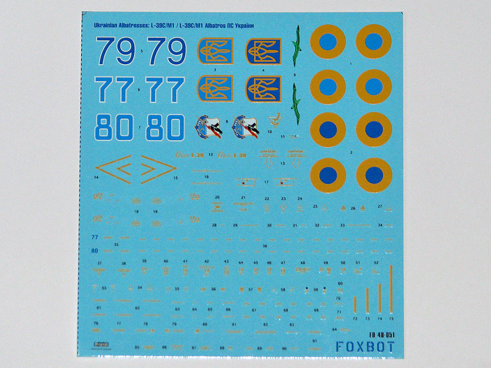 Foxbot Decals FBOT48051 1:48 Ukrainian Albatrosses: Let Aero L-39C/M1