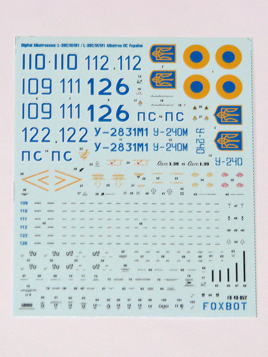 Foxbot FBOT48052 Ukrainian Digital Aero L-39C/M1 Decals 1:48
