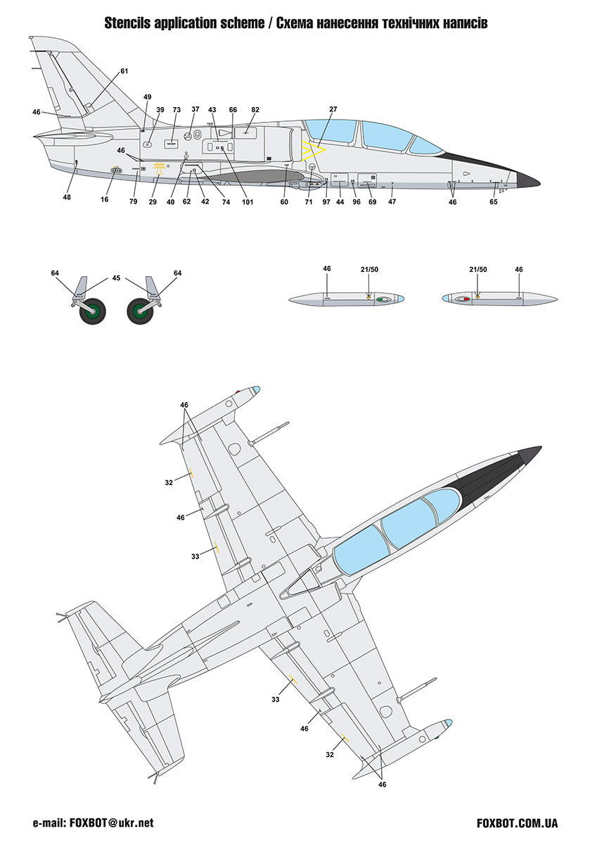 Foxbot FBOT48052 Ukrainian Digital Aero L-39C/M1 Decals 1:48