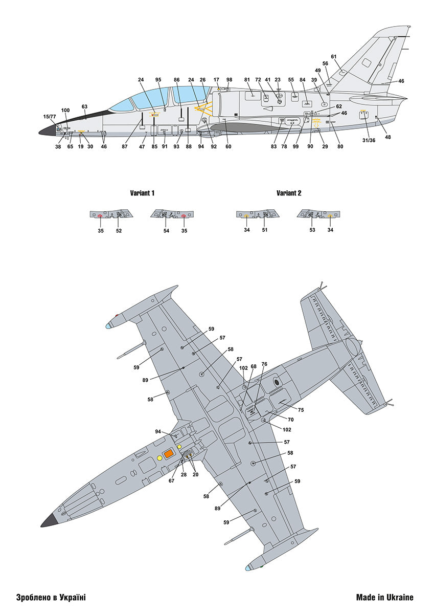 Foxbot FBOT48052 Ukrainian Digital Aero L-39C/M1 Decals 1:48
