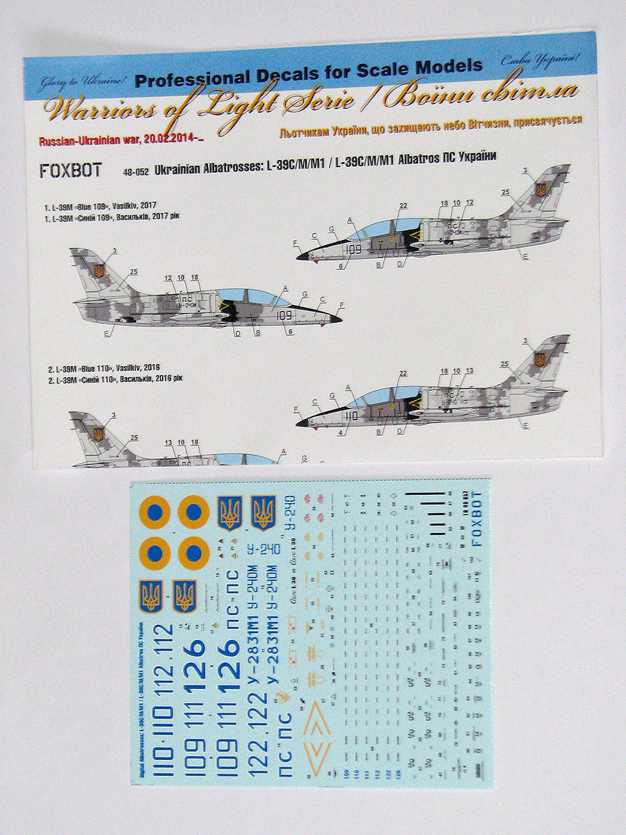 Foxbot FBOT48052 Ukrainian Digital Aero L-39C/M1 Decals 1:48
