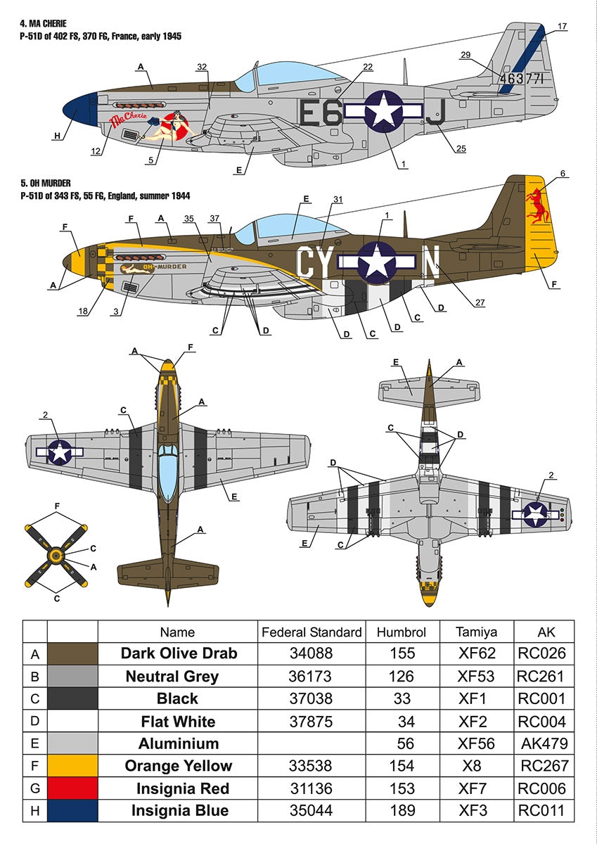 Foxbot FBOT48060A P-51 Mustang Nose Art (No Stencils) Pt 1 1:48
