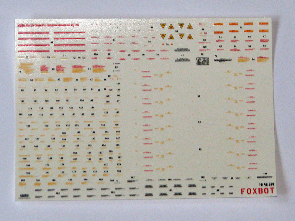 Foxbot Decals FBOT48066 1:48 Stencils for Digital Sukhoi Su-25
