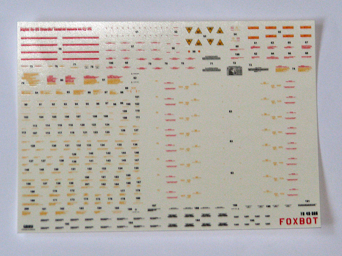 Foxbot Decals FBOT48066 1:48 Stencils for Digital Sukhoi Su-25