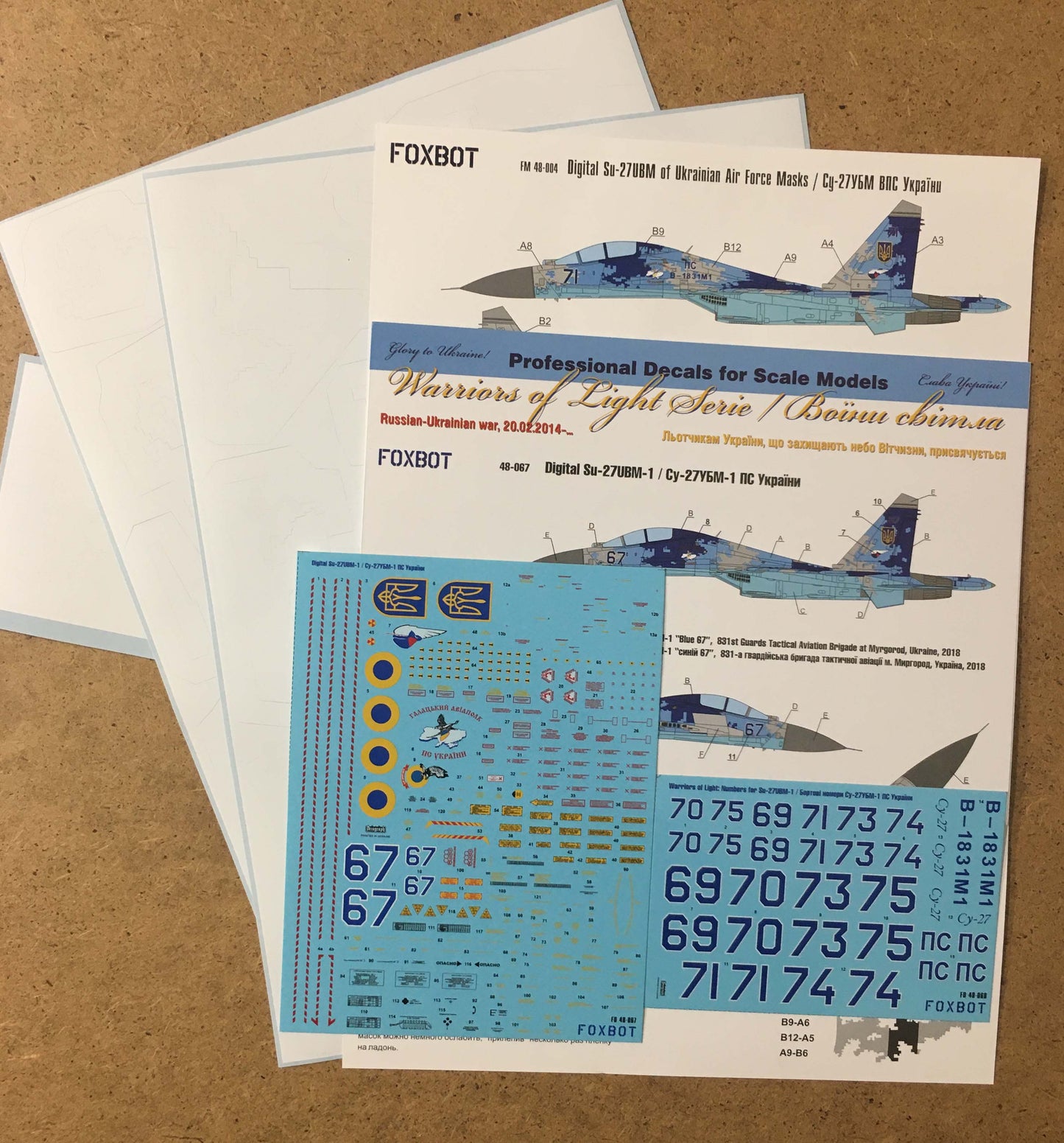 Foxbot Decals FBOT48067T 1:48 Sukhoi Su-27UBM, Ukranian AF, digital camouflage
