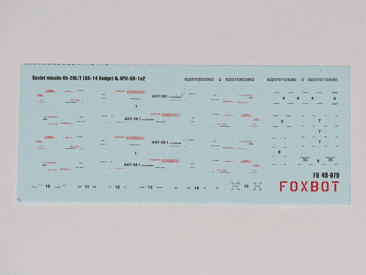 Foxbot Decals FBOT48079 1:48 Missile Kh-29L/T