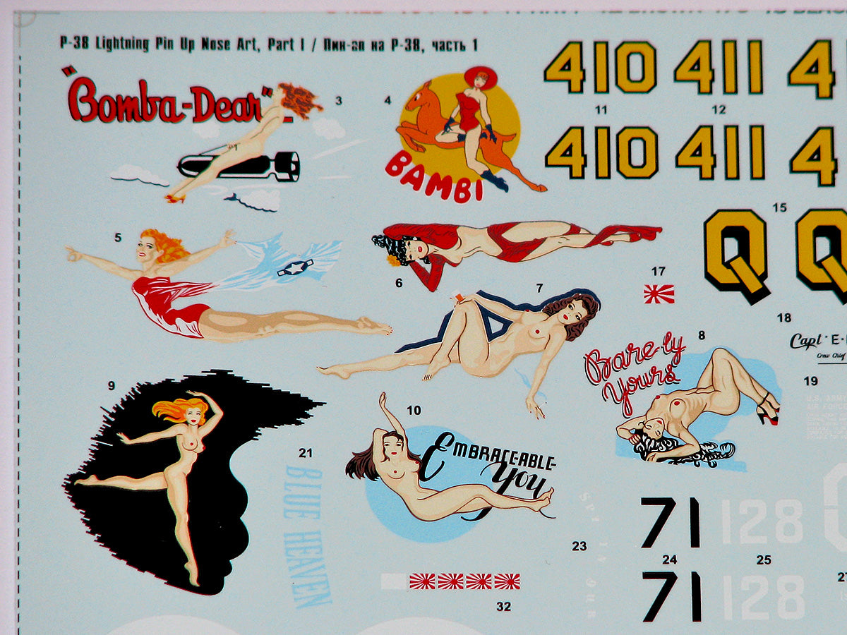 Foxbot FBOT48081 P-38 Lightning Pin-Up Nose Art Pt I 1:48