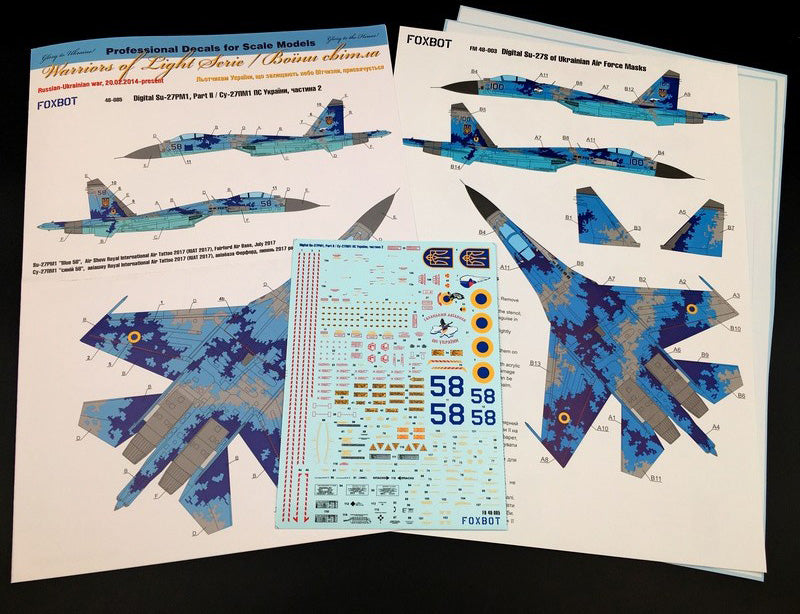 Foxbot FBOT48085T Ukrainian Su-27P Digital Camo & Stencils 1:48