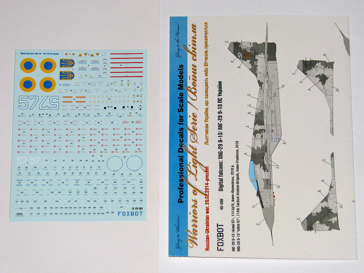 Foxbot FBOT48086 Ukrainian Digital Falcons: MiG-29 9-13 1:48