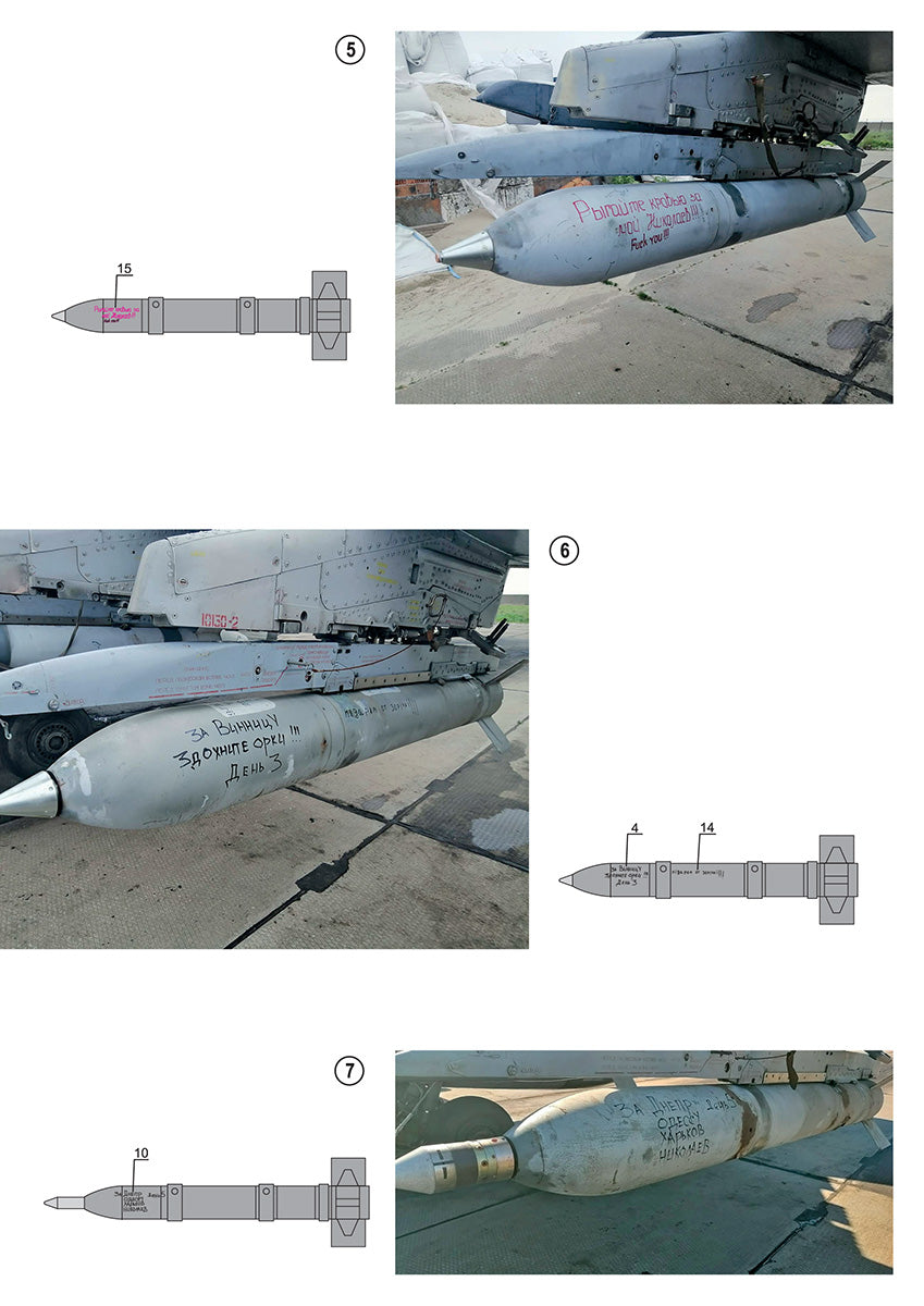 Foxbot FBOT48088 S-24 Rocket Death Wish Stencils Ukraine 1:48