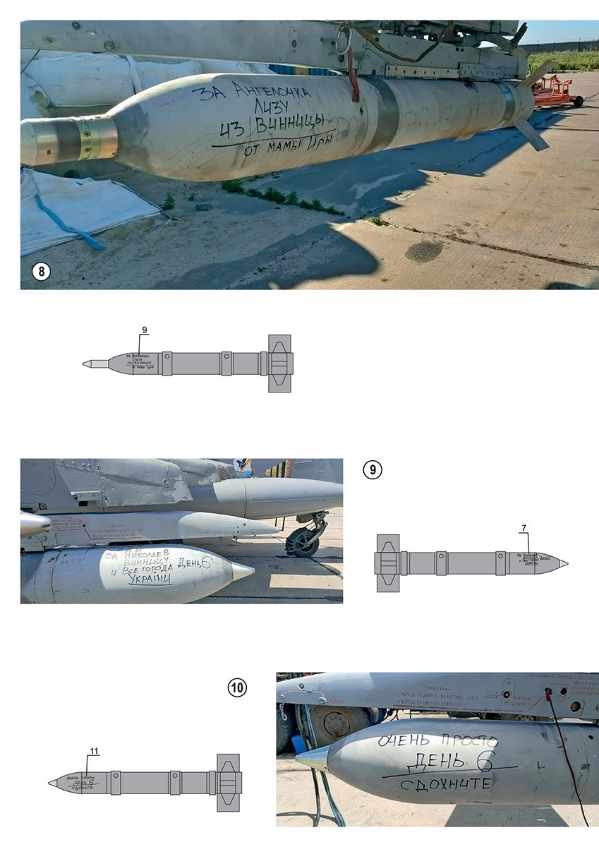 Foxbot FBOT48088 S-24 Rocket Death Wish Stencils Ukraine 1:48
