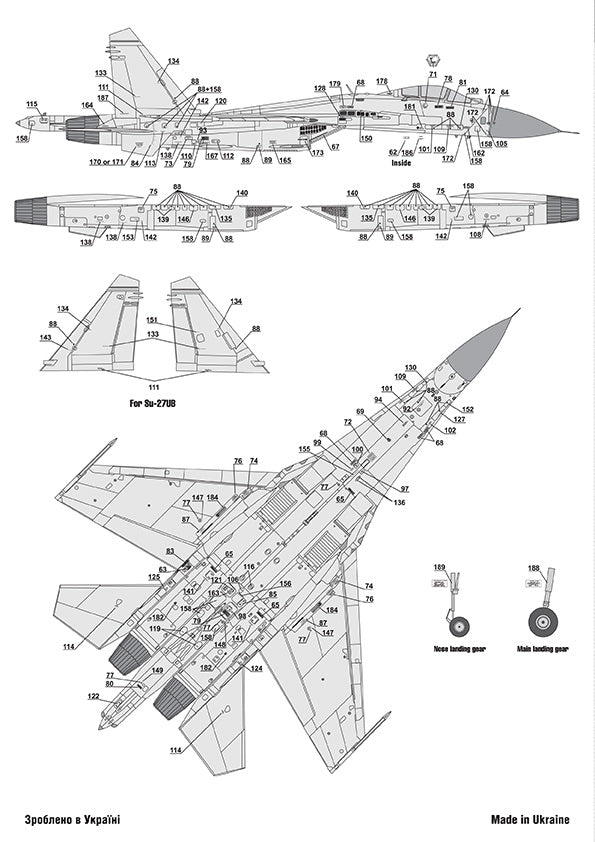 Foxbot FBOT48095T 1:48 Ukrainian Su-27/UB Geometric Camo & Stencils