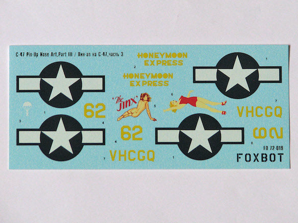 Foxbot FBOT72019 Douglas C-47 Pin-Up & Stencils Part 3 1:72
