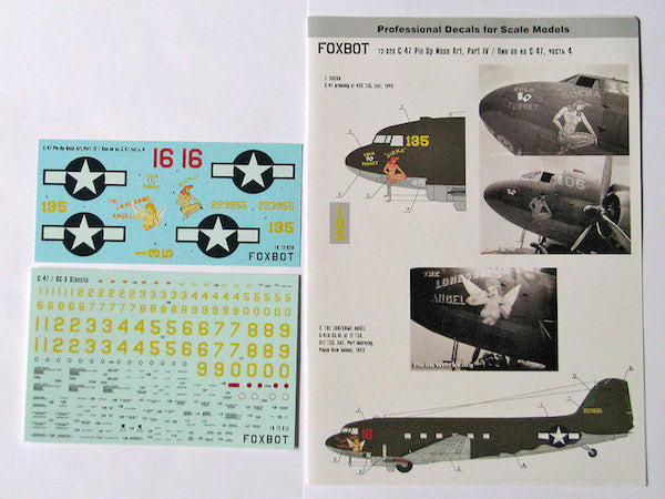 Foxbot FBOT72020 Douglas C-47 Pin-Up & Stencils Part 4 1:72