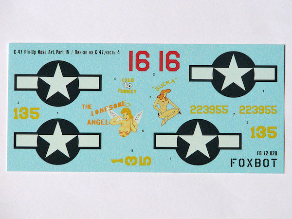 Foxbot FBOT72020 Douglas C-47 Pin-Up & Stencils Part 4 1:72