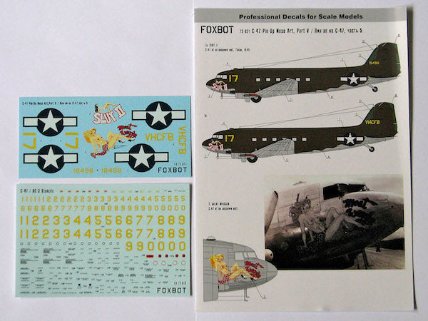 Foxbot FBOT72021 Douglas C-47 Pin-Up & Stencils Part 5 1:72
