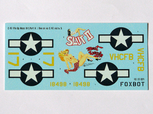Foxbot FBOT72021 Douglas C-47 Pin-Up & Stencils Part 5 1:72