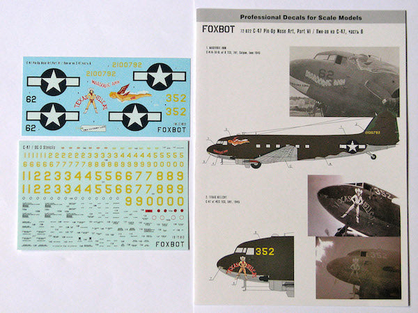 Foxbot FBOT72022 Douglas C-47 Pin-Up & Stencils Part 6 1:72
