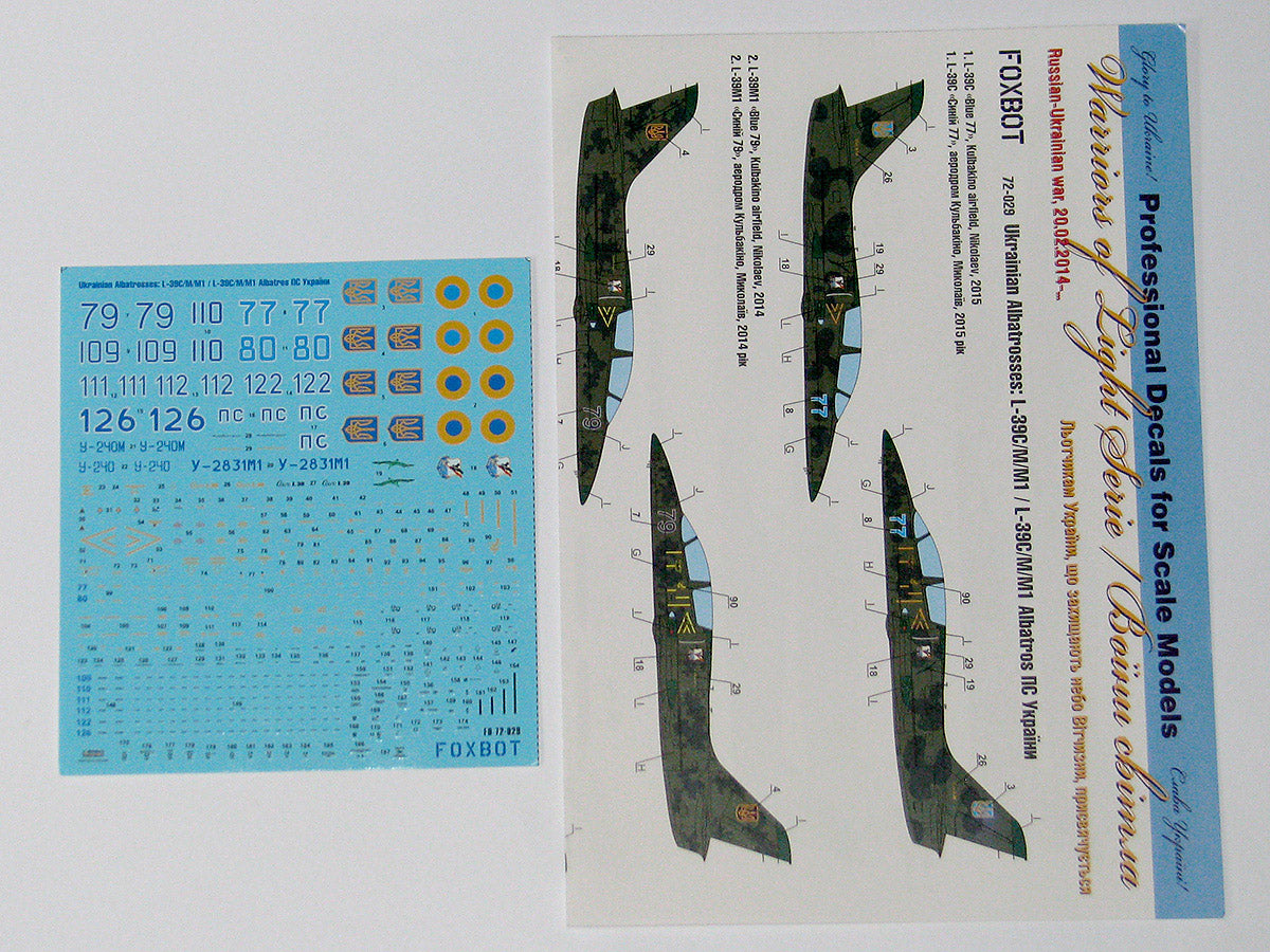 Foxbot Decals FBOT72029 1:72 Ukrainian Albatrosses: Let Aero L-39C/M/M1