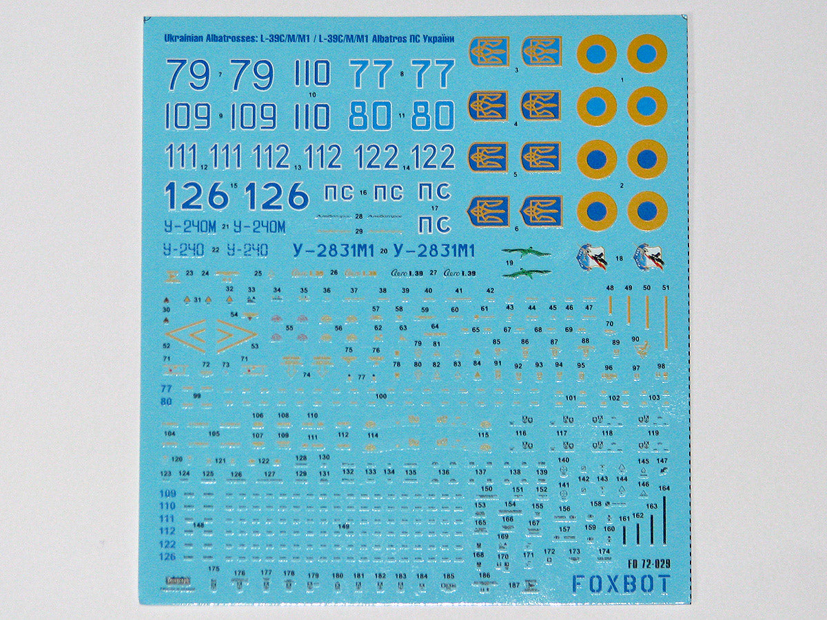 Foxbot Decals FBOT72029 1:72 Ukrainian Albatrosses: Let Aero L-39C/M/M1