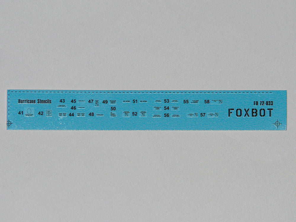 Foxbot Decals FBOT72033 1:72 Stencils for Hawker Hurricane Mk.IIB
