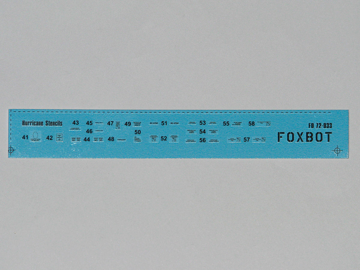 Foxbot Decals FBOT72033 1:72 Stencils for Hawker Hurricane Mk.IIB
