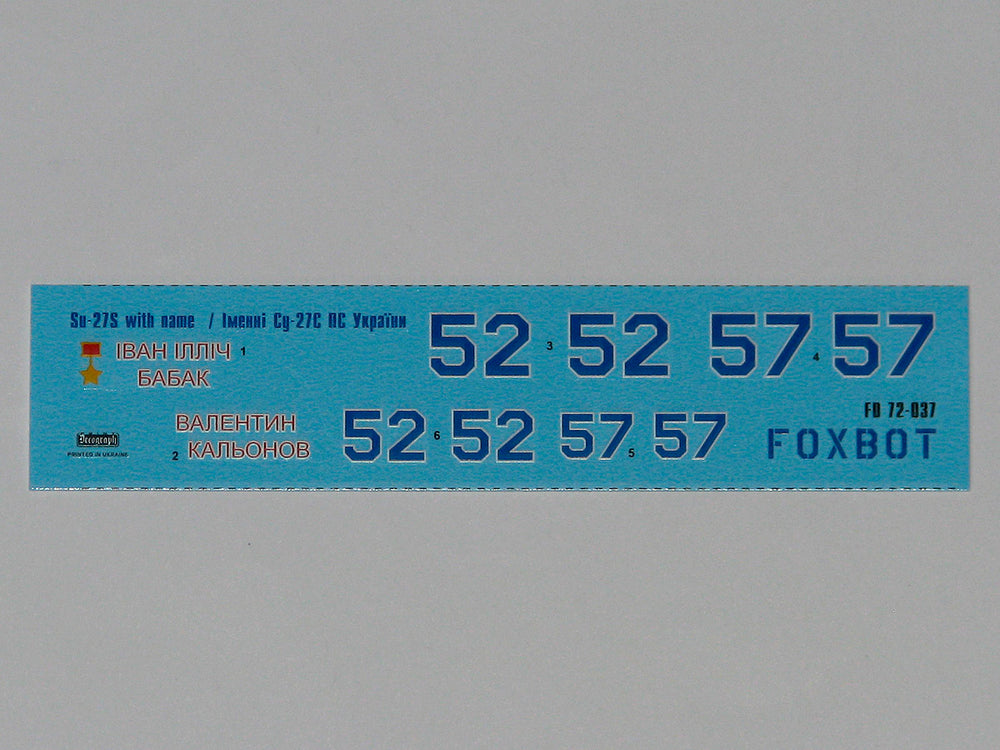 Foxbot Decals FBOT72037 1:72 Ukrainian Sukhoi Su-27S