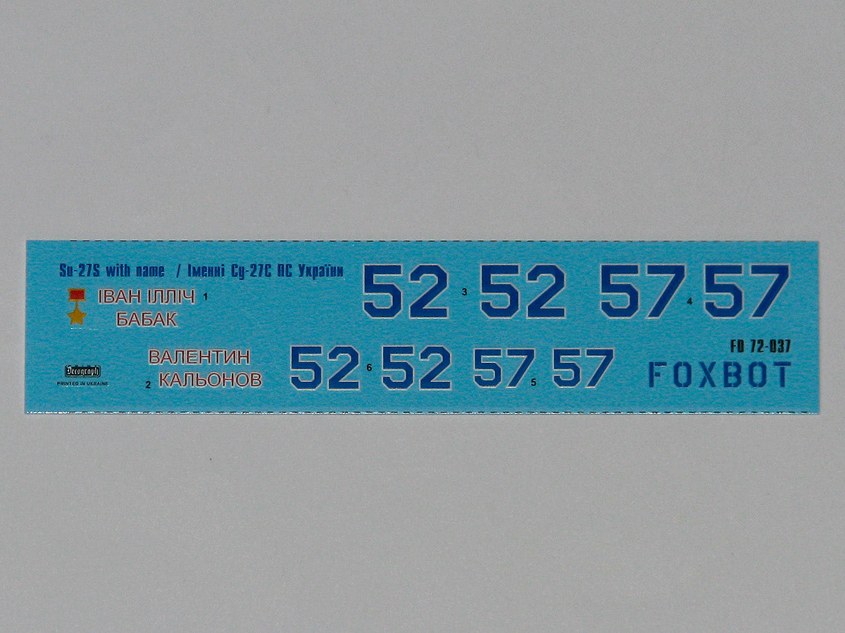 Foxbot Decals FBOT72037 1:72 Ukrainian Sukhoi Su-27S