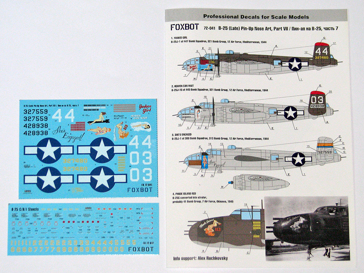 Foxbot Decals FBOT72041 1:72 North-American B-25G/J Mitchell