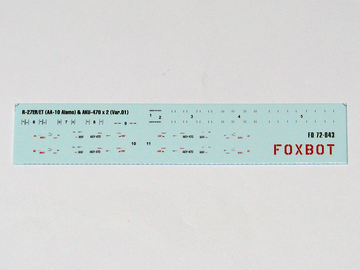 Foxbot Decals FBOT72043 1:72 Soviet Missile R-27ER/ET