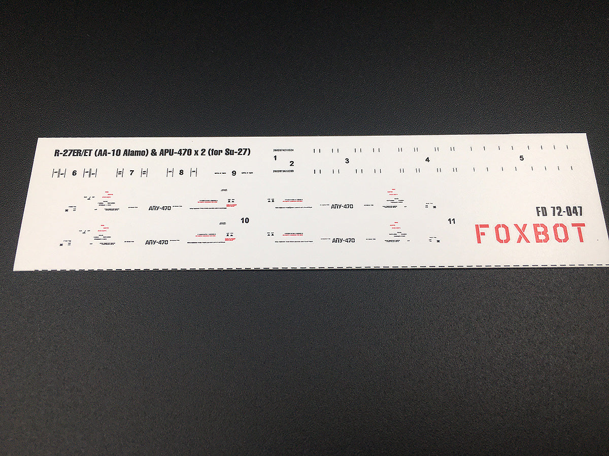 Foxbot Decals FBOT72047 1:72 Soviet Missile R-27ER/ET