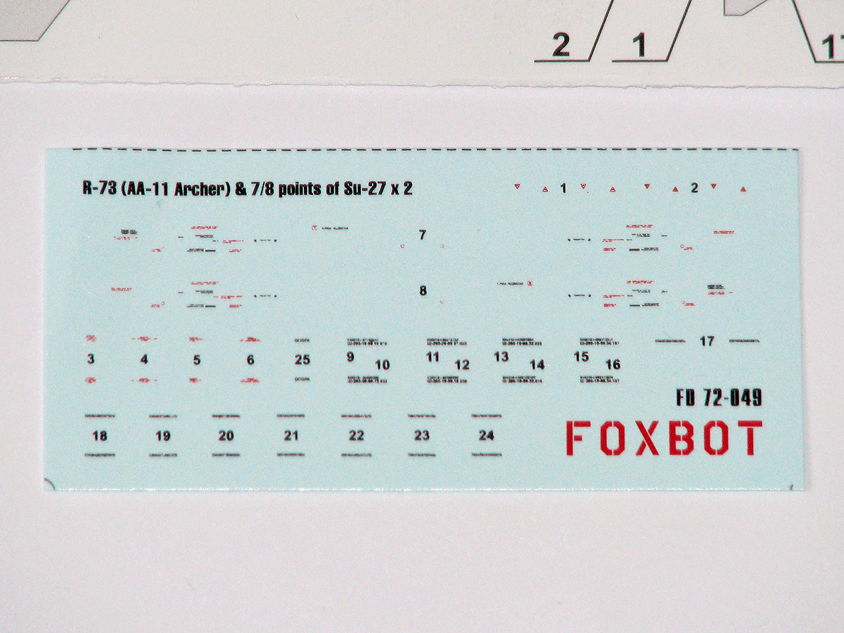 Foxbot Decals FBOT72049 1:72 Soviet Missile R-73