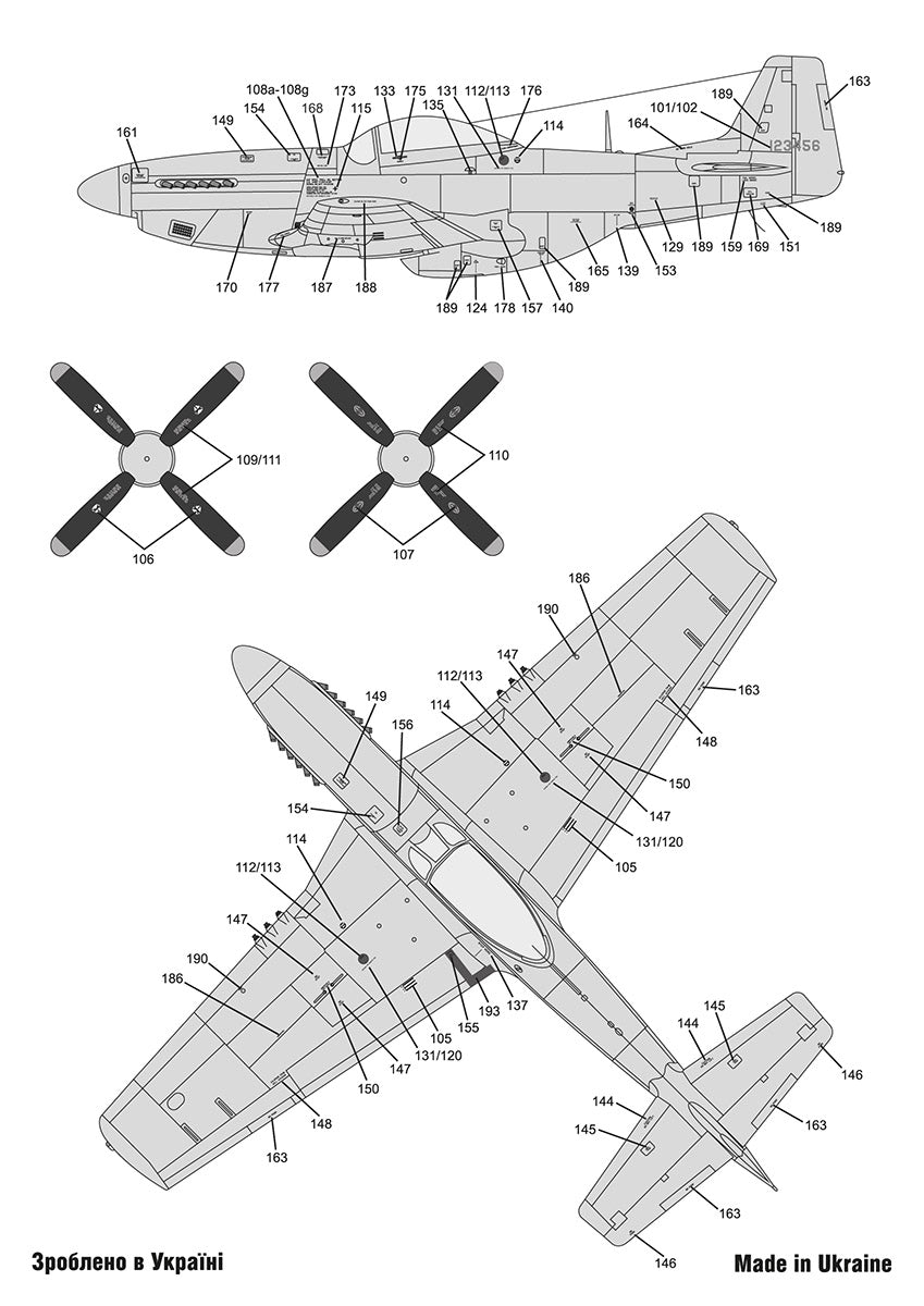 Foxbot Decals FBOT72053 1:72 North-American P-51 Mustang Nose art, Part 3