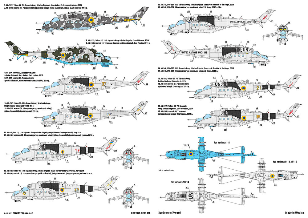 Foxbot FBOT72058 Ukrainian Crocodiles: Mil Mi-24 Pt I 1:72