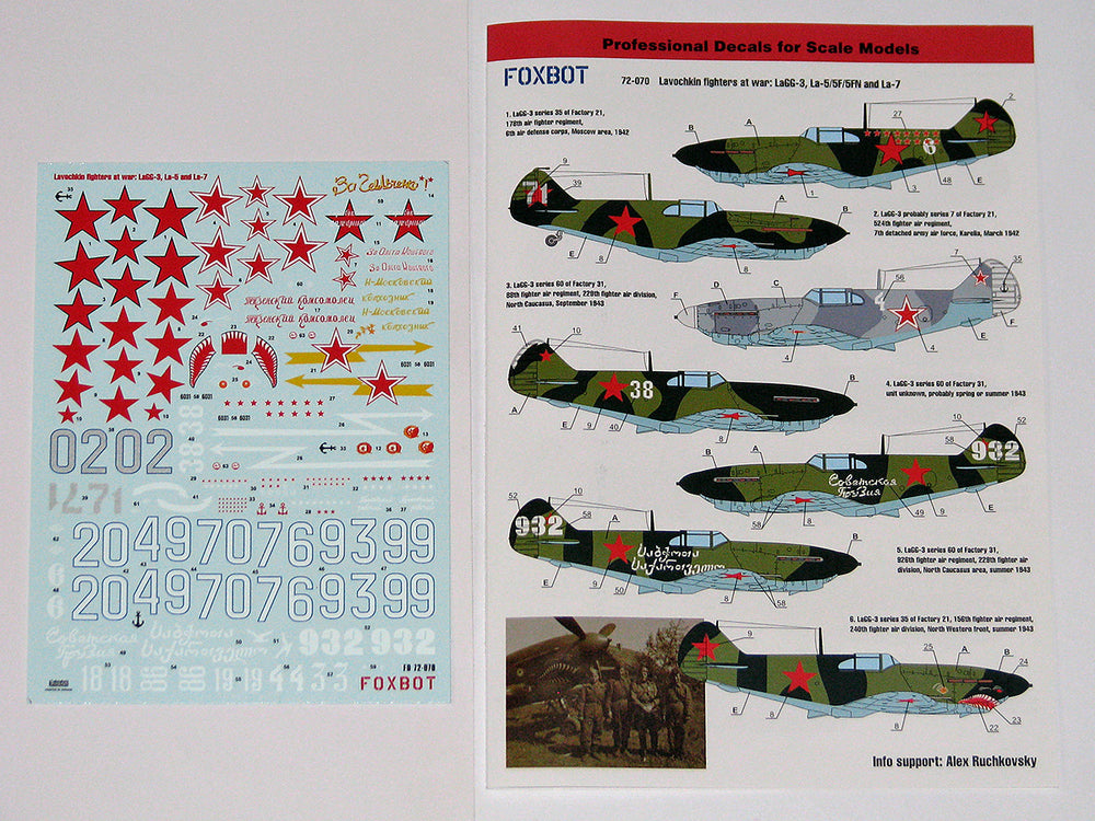 Foxbot FBOT72070 Lavochkin Fighters at War: LaGG-3 to La-7 1:72