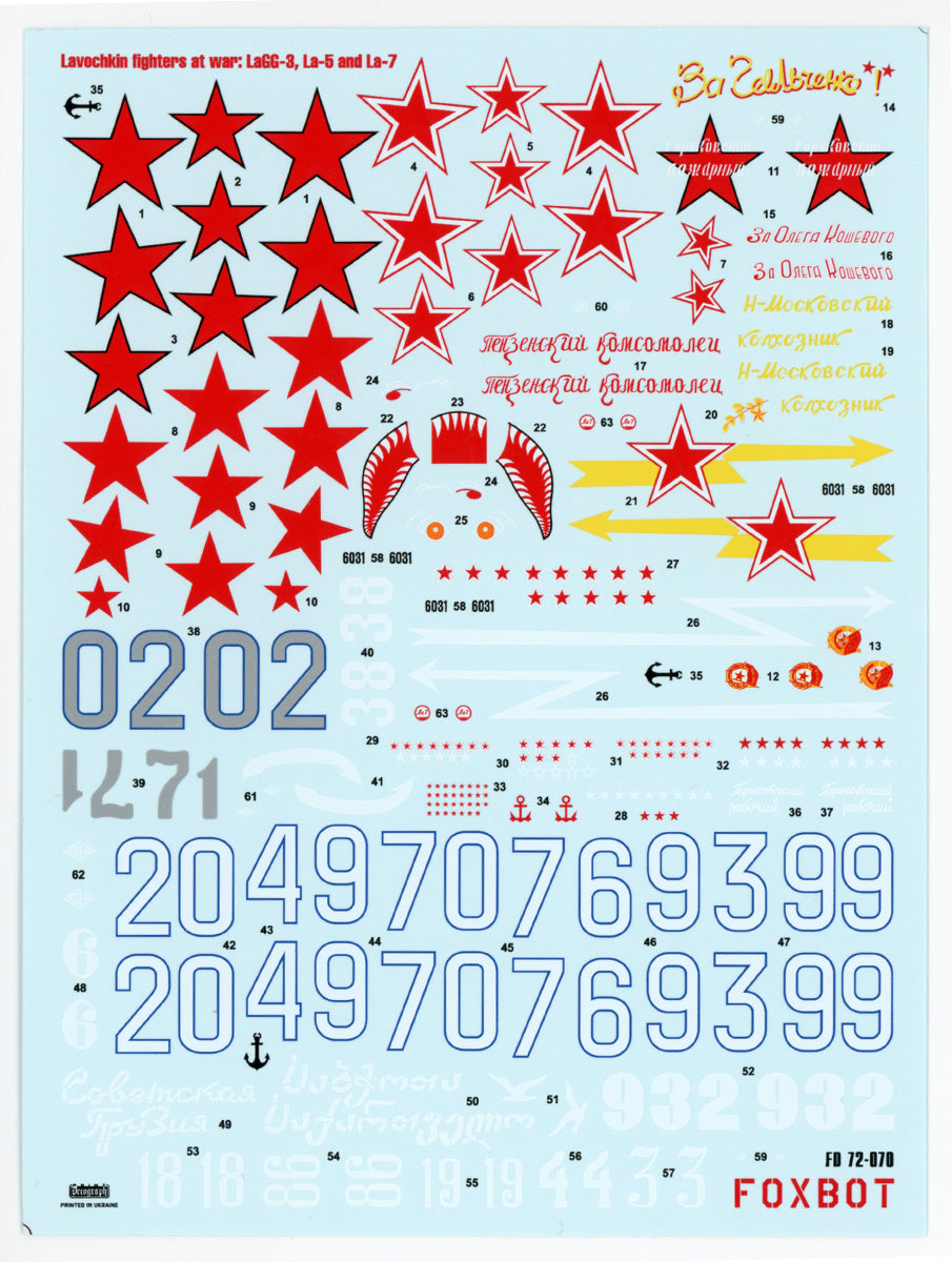 Foxbot FBOT72070 Lavochkin Fighters at War: LaGG-3 to La-7 1:72