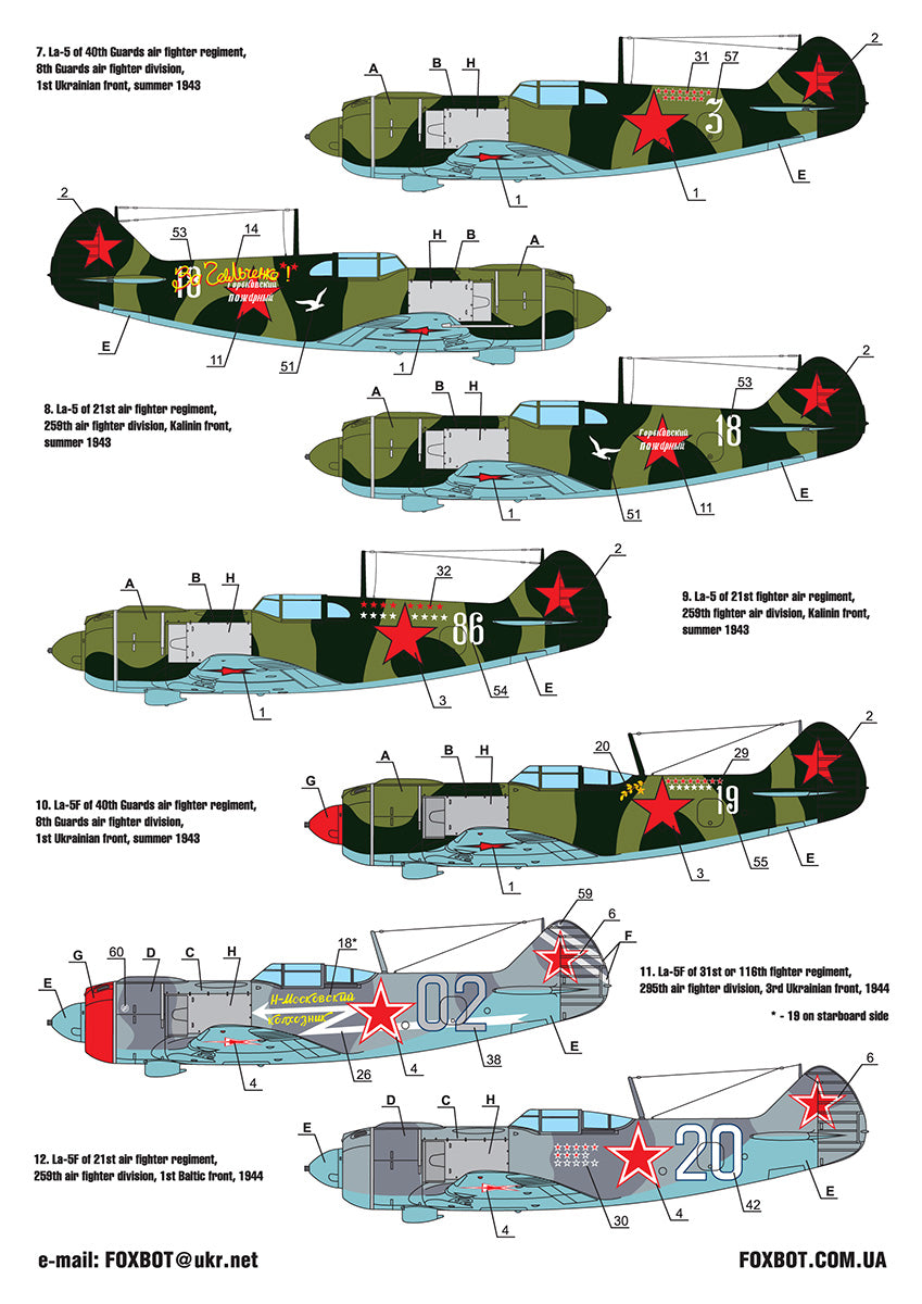 Foxbot FBOT72070 Lavochkin Fighters at War: LaGG-3 to La-7 1:72