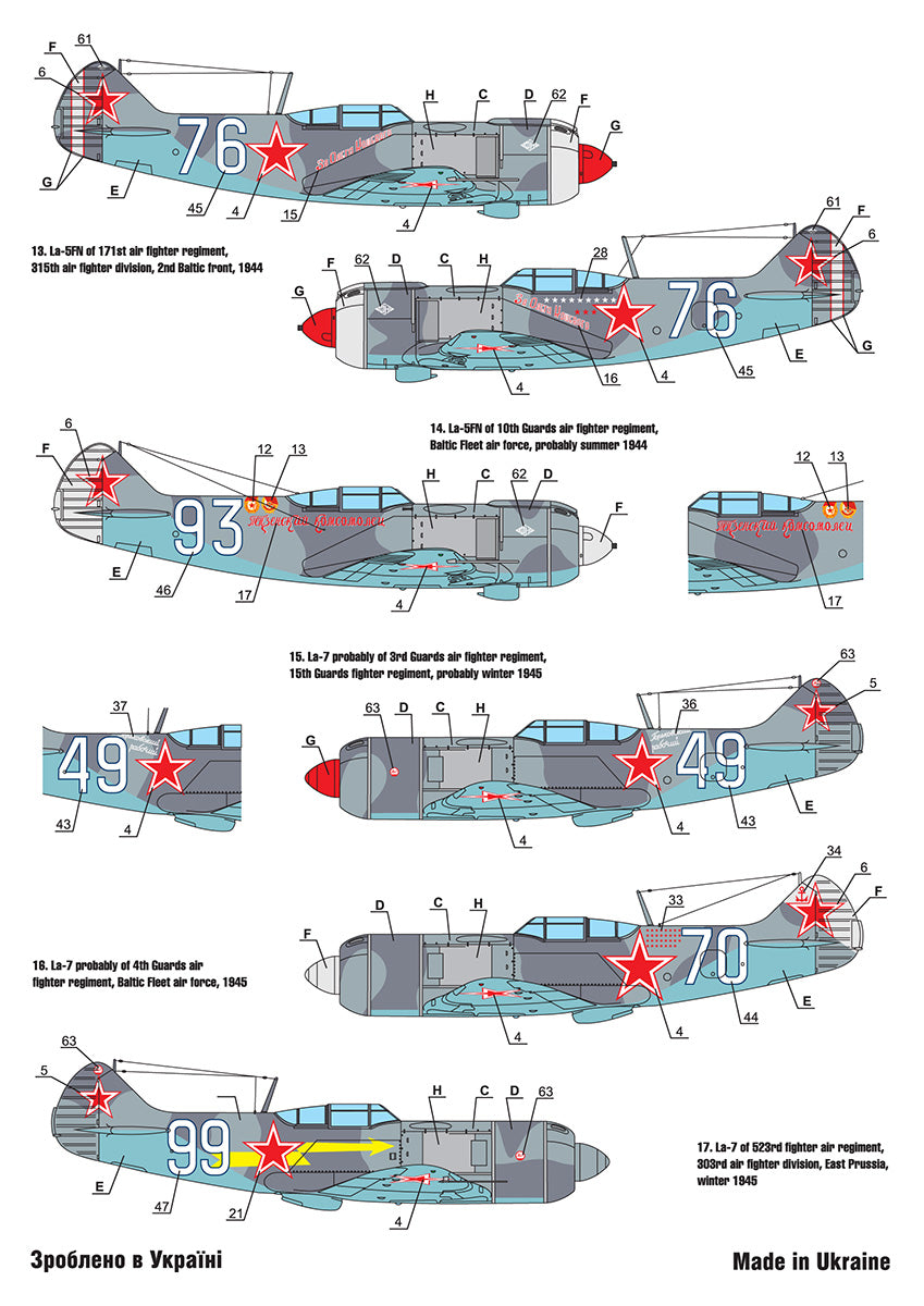 Foxbot FBOT72070 Lavochkin Fighters at War: LaGG-3 to La-7 1:72