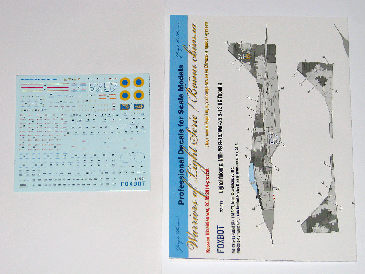 Foxbot FBOT72071 Digital Falcons: Mikoyan MiG-29 9-13 1:72