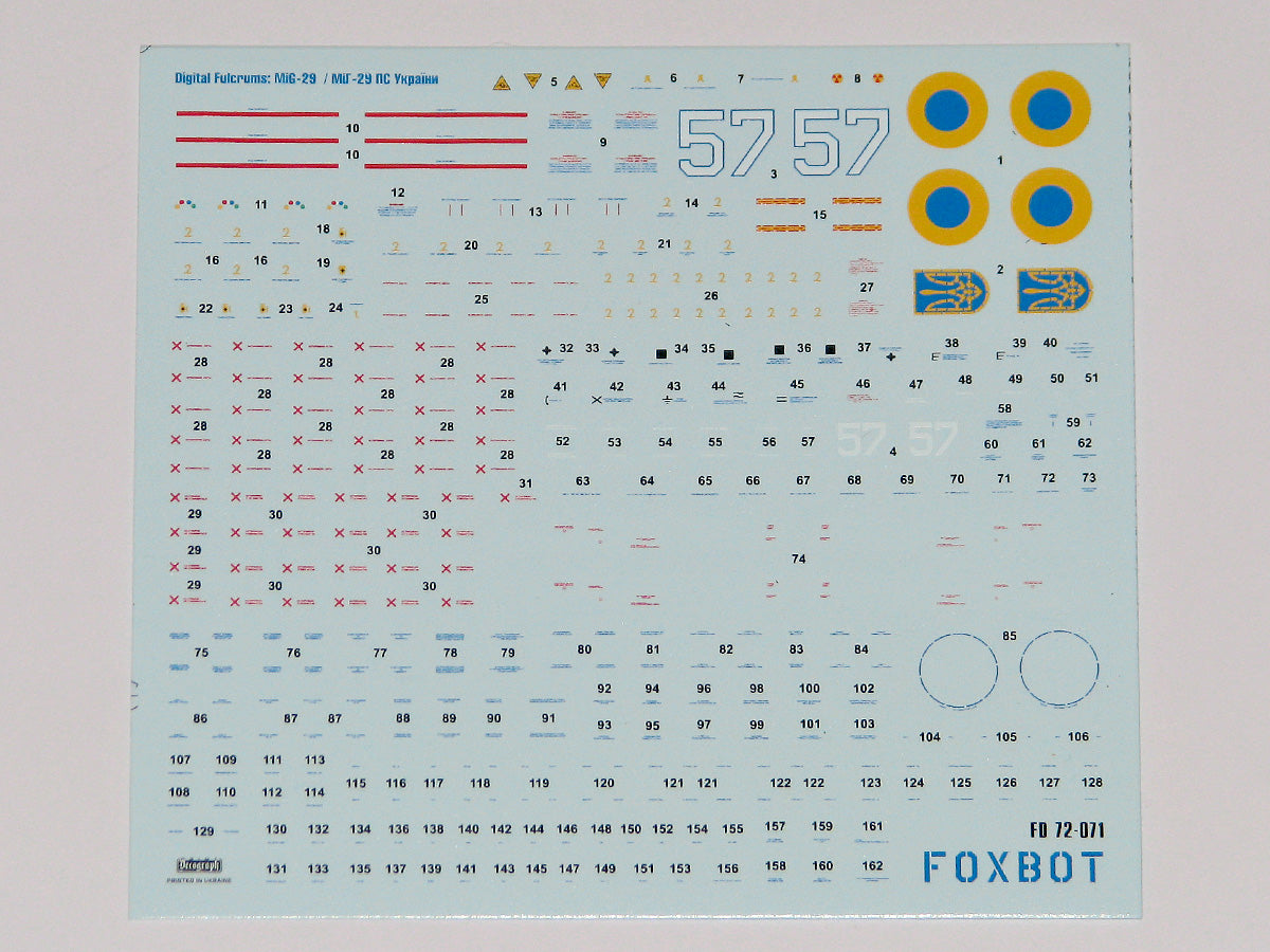 Foxbot FBOT72071 Digital Falcons: Mikoyan MiG-29 9-13 1:72