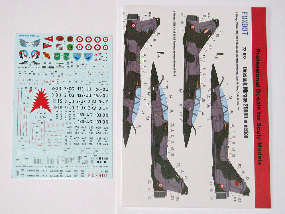 Foxbot Decals FBOT72072 1:72 Dassault_Mirage 2000D