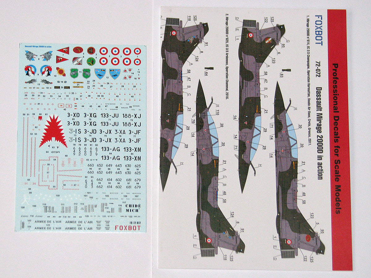 Foxbot Decals FBOT72072 1:72 Dassault_Mirage 2000D
